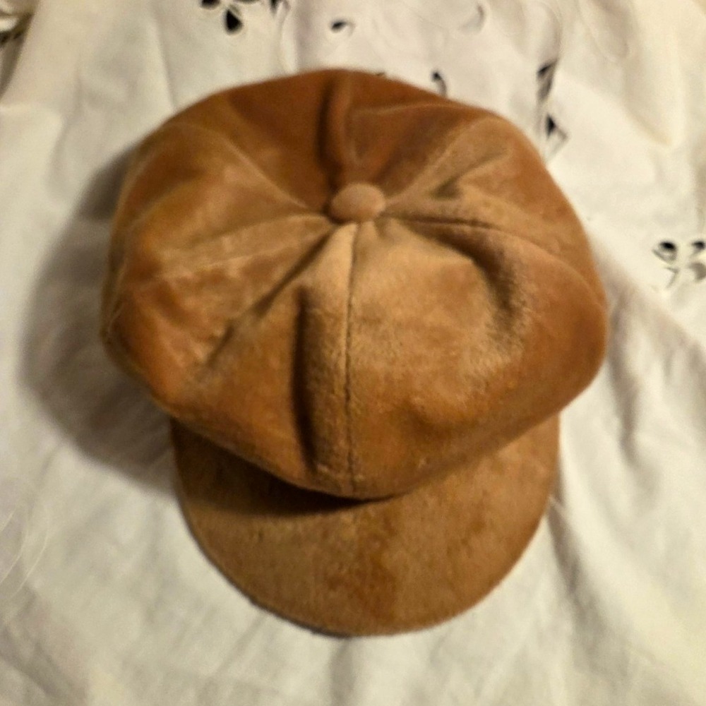 Union Made Vintage Newsboy Casual Hat Beige/Cream Tan, Large